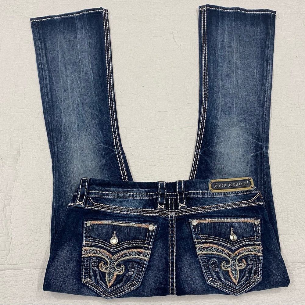 Like New Rock revival Tali Boot Jeans Size 32